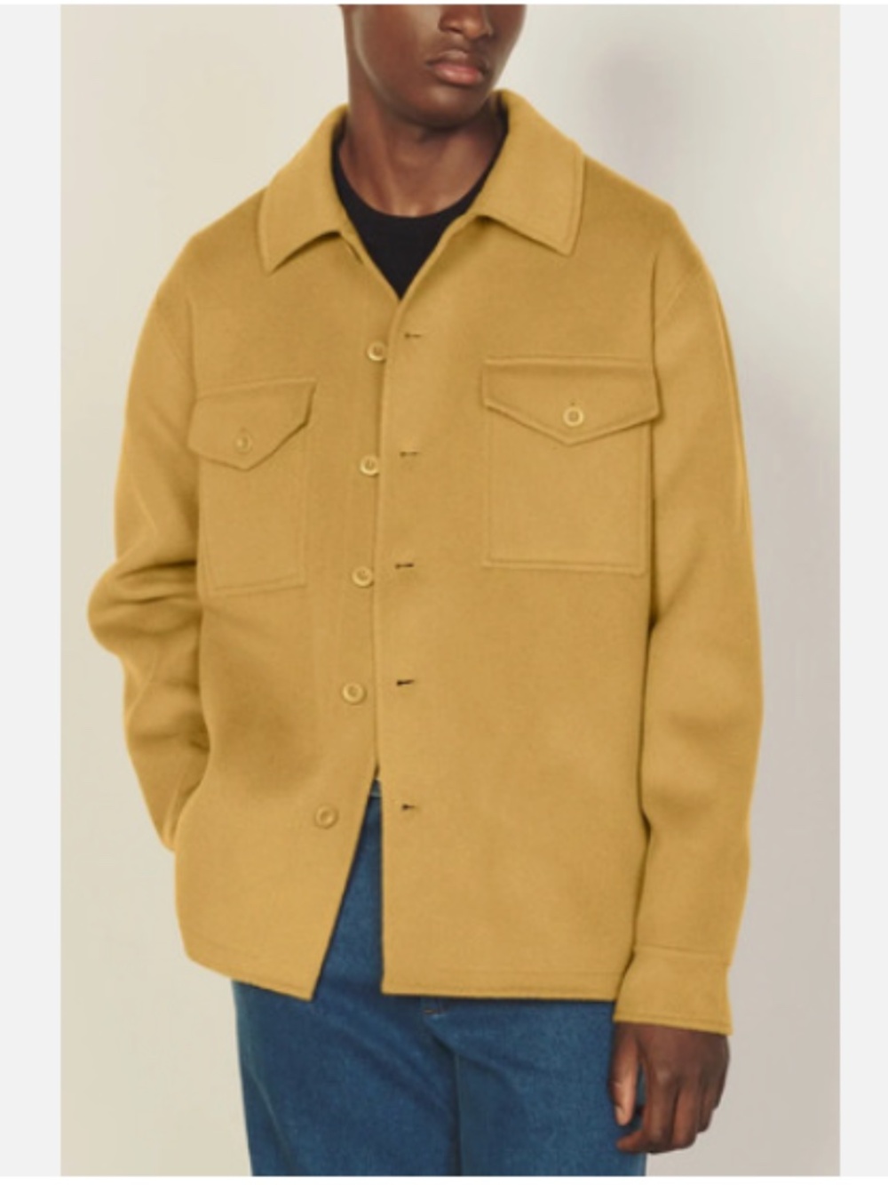 Sandro Double-Faced Button-Front Overshirt Jacket